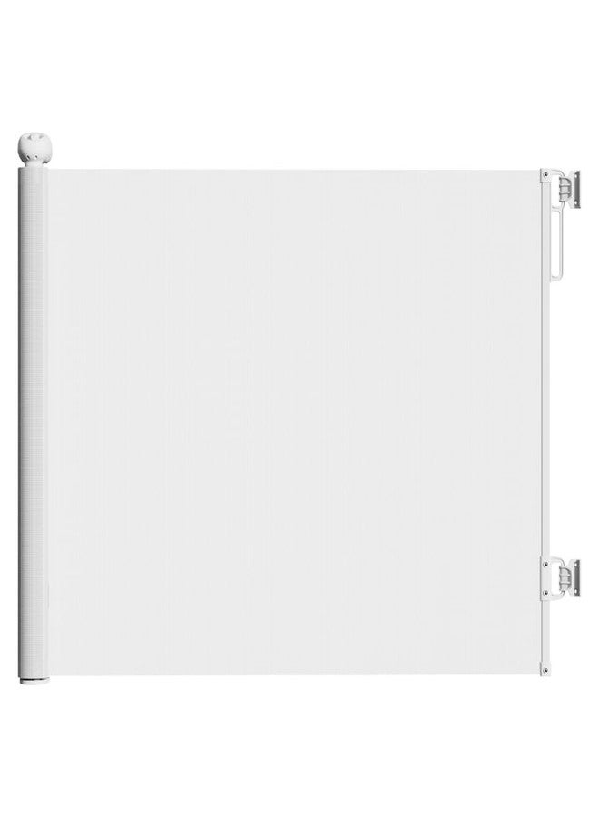 OCOELY Retractable Baby Gates for Stairs Doorways Hallways, Soft Mesh Safety Retractable Dog Gate for Pet, Indoor Or Outdoor Use, Easy Installation,33.6" Tall,Expands to 55" Wide,White - Image 1